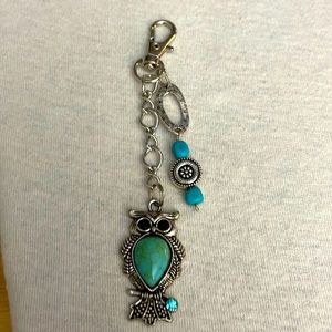 😀 KEYCHAIN 4-1/2” NWOT Hand Crafted Myself July 2022 Pretty Owl